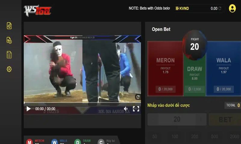 Đá gà WS168 sclub88